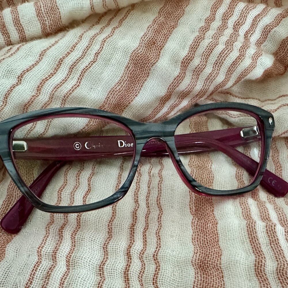 Dior Les Marquises collection cat eye purple glasses frames